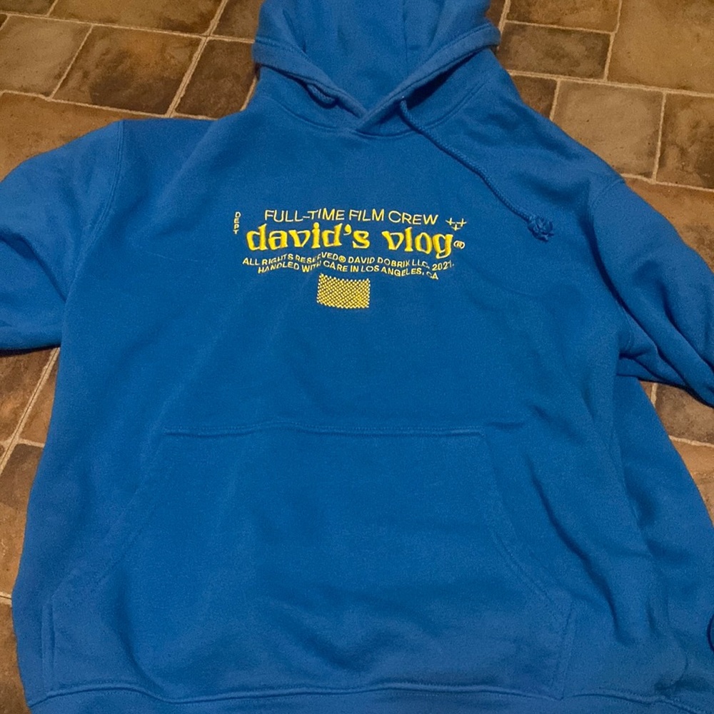 NWT David’s Vlogs Blue Hoodie